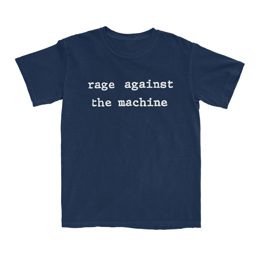 Typewriter Font Navy T-Shirt